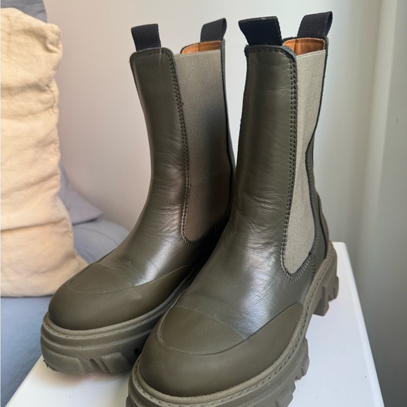 Ganni Shoes - Ganni Green Chelsea Boot